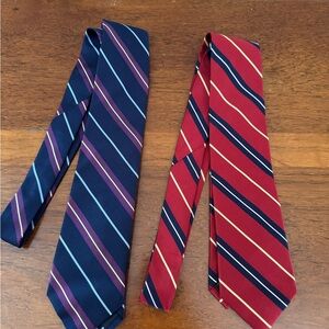 Jos. A. Bank Navy and Red Striped Ties